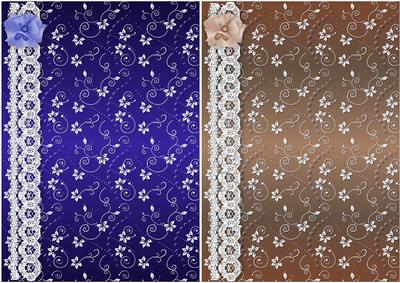 Floral Swirls N Lace Card Fronts 7