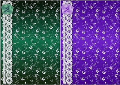 Floral Swirls N Lace Card Fronts 8