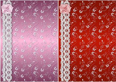Floral Swirls N Lace Card Fronts 10
