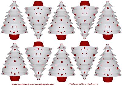 3D Red Tree - Tree Decoration