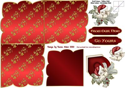 From Our Nest to Yours Scallop Edge Diamond Fold Card