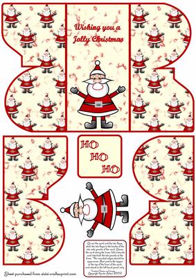 Jolly Santa Gatefold Card