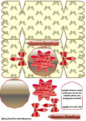 Bows Galore Christmas Cracker Card