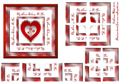 My Heart Belongs to You Shaped Quadro Corner Stacker