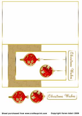 Gold and White Christmas Card