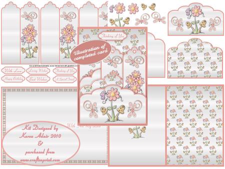 Daisy Splash Scallop Top Pocket Bookmarks Kit