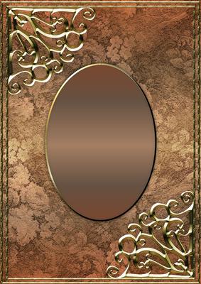 Textured Floral Card Front - Chocolate