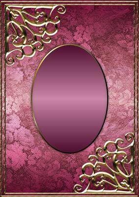 Textured Floral Card Front - Deep Rose