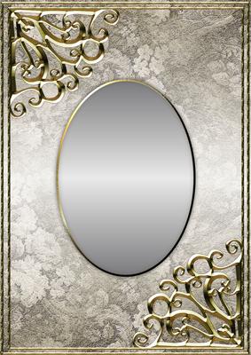 Textured Floral Card Front - Silver Grey
