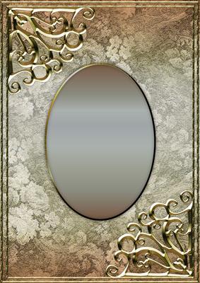 Textured Floral Card Front - Bronze