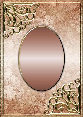 Textured Floral Card Front - Copper