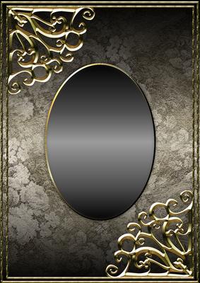 Textured Floral Card Front - Black