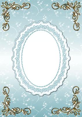 Blossoms Card Front in Turquoise