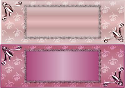 Floralia Large Dl Card Fronts - Rose and Raspberry