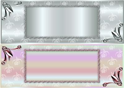 Floralia Large Dl Card Fronts - Shimmer and Lollipop