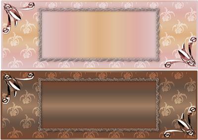 Floralia Large Dl Card Fronts - Sunrise and Chocolate