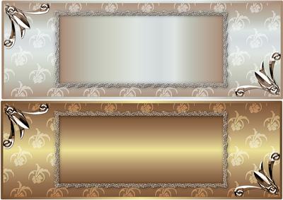 Floralia Large Dl Card Fronts - Arctic and Bronze