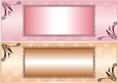 Floralia Large Dl Card Fronts - Pink and Peach