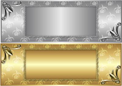 Floralia Large Dl Card Fronts - Silver and Gold