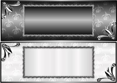 Floralia Large Dl Card Fronts - Black and White