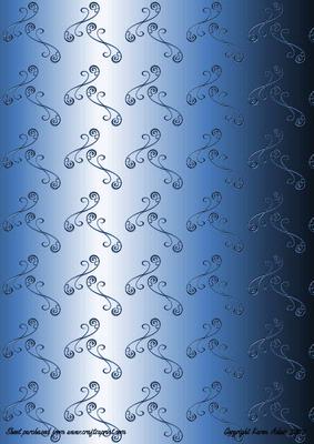 Blue Metallic Swirls