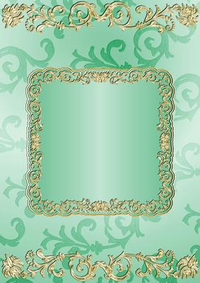Gilding and Swirls in Green
