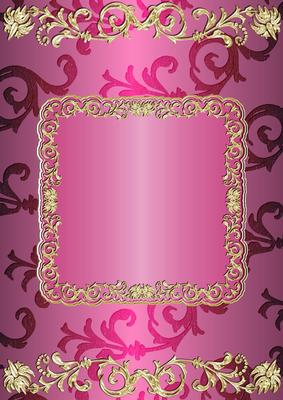 Gilding and Swirls in Deep Pink