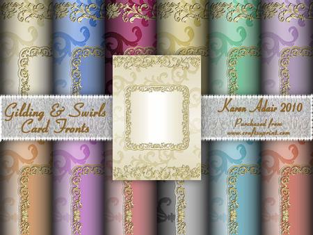 Gilding and Swirls Card Fronts