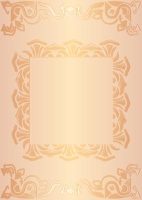 Art Deco Card Front in Peach