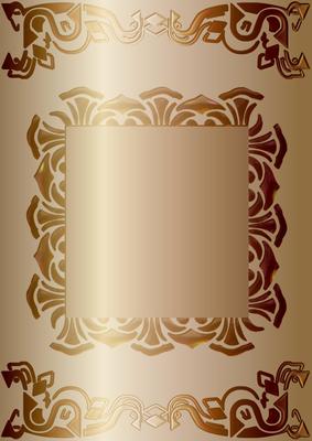 Art Deco Card Front in Coffee
