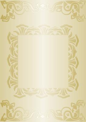 Art Deco Card Front in Cream