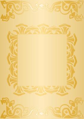 Art Deco Card Front in Tangerine