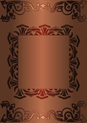 Art Deco Card Front in Chocolate