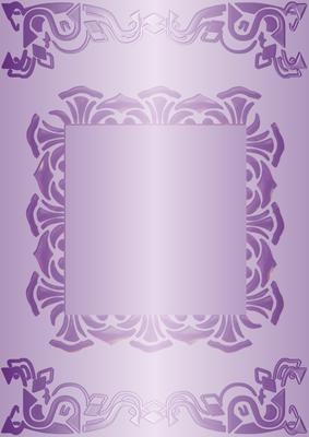 Art Deco Card Front in Lilac
