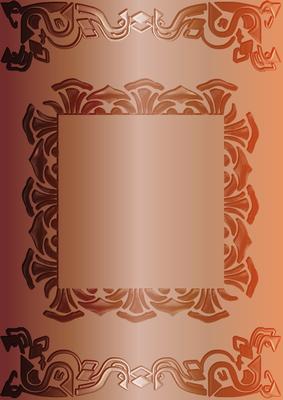Art Deco Card Front in Calico
