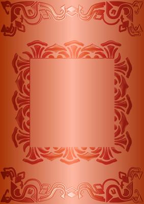 Art Deco Card Front in Copper