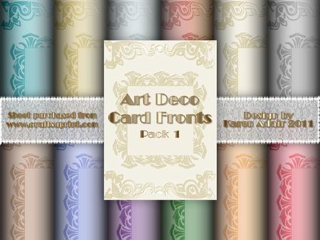 Art Deco Card Fronts Pack 1