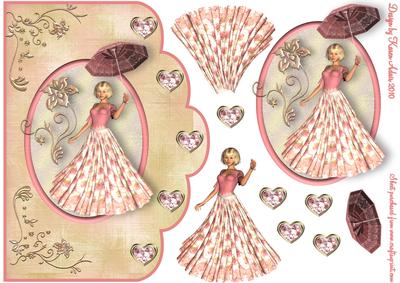 English Rose Scallop Edged Card Front