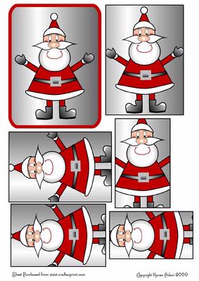 Jolly Santa Pyramid Topper