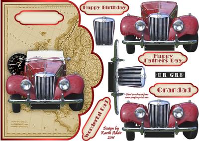 3D Vintage Mg Scallop Edge Card Front