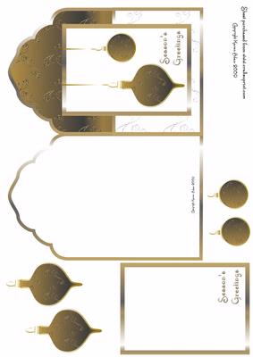 Gold Christmas Bauble Card