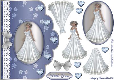Lovely Lady Scallop Edge Card Front