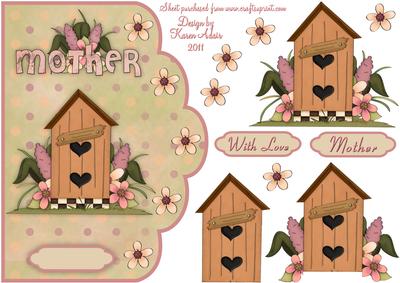 Flowers for Mother Scallop Edge Card Front