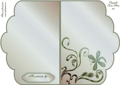 Scalloped Edge Cut and Fold Card Base - Arctic