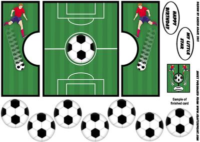 3D Soccer Ball Gatefold Aperture Card
