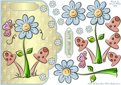 More Daisies! - Scallop Edge Card Front