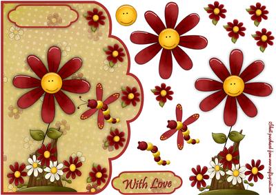 Peaceful Petals Scallop Edge Card Front