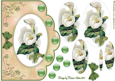 Calla Lily Scallop Edge Card Front