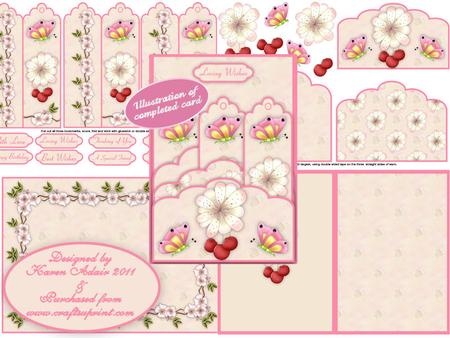 Cherry Blossom Dreams Scalloped Top Pocket Bookmarks Kit