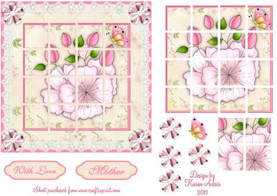 Cherry Blossom Inchie Pyramid Card Front